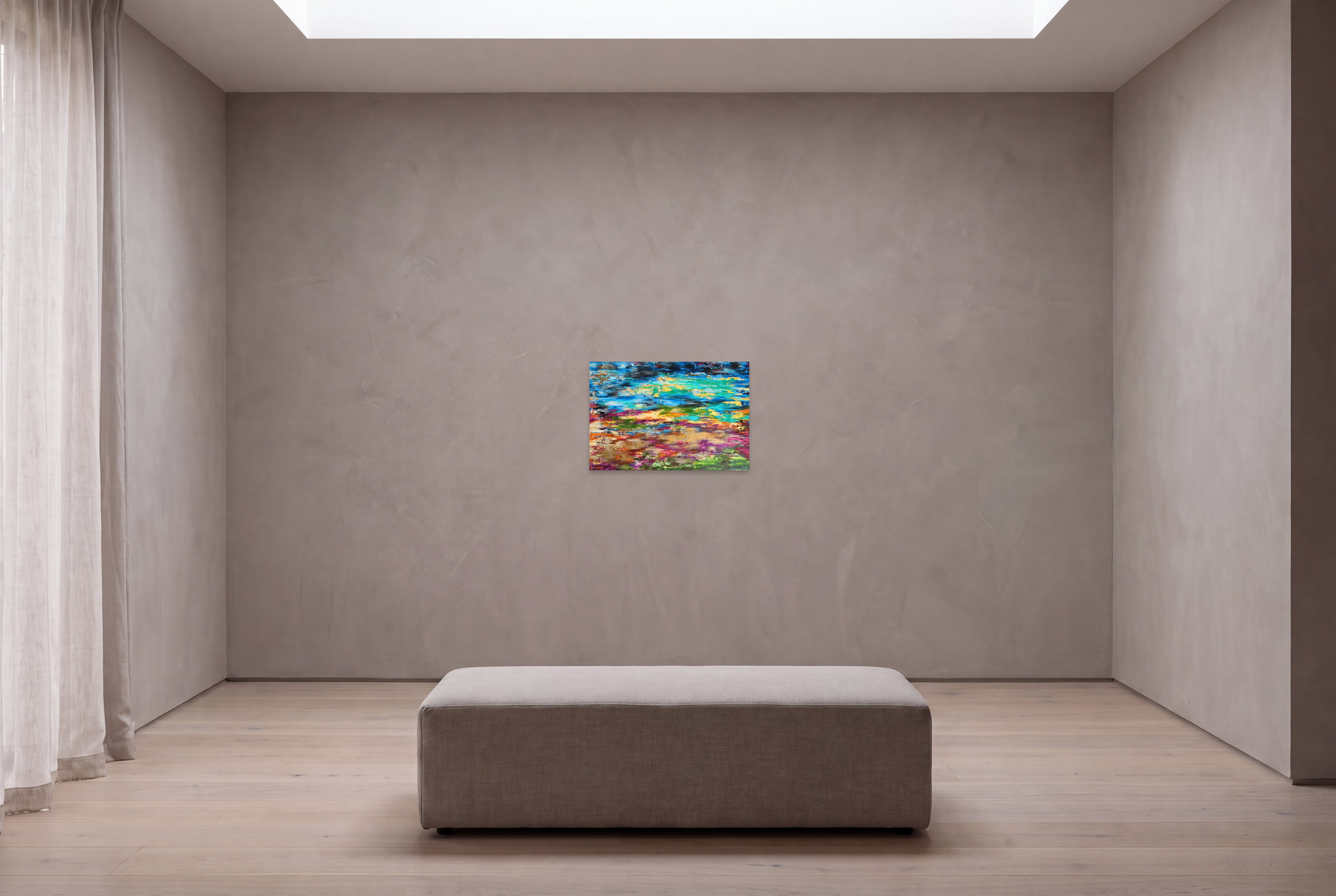 A visualisation of Layers, Remembered in an imagined viewing room.